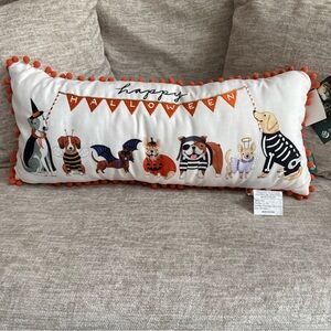Halloween Dogs in Costume Throw Pillow - Happy Halloween